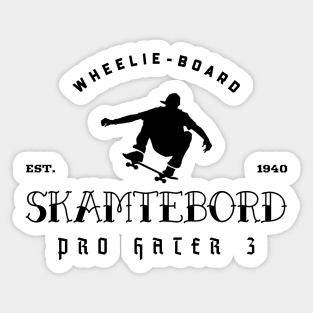 Skamtebord Sticker